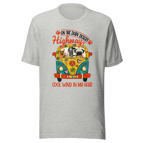 Dogs Rescue Van on Road Trip Dog Lovers T-Shirt