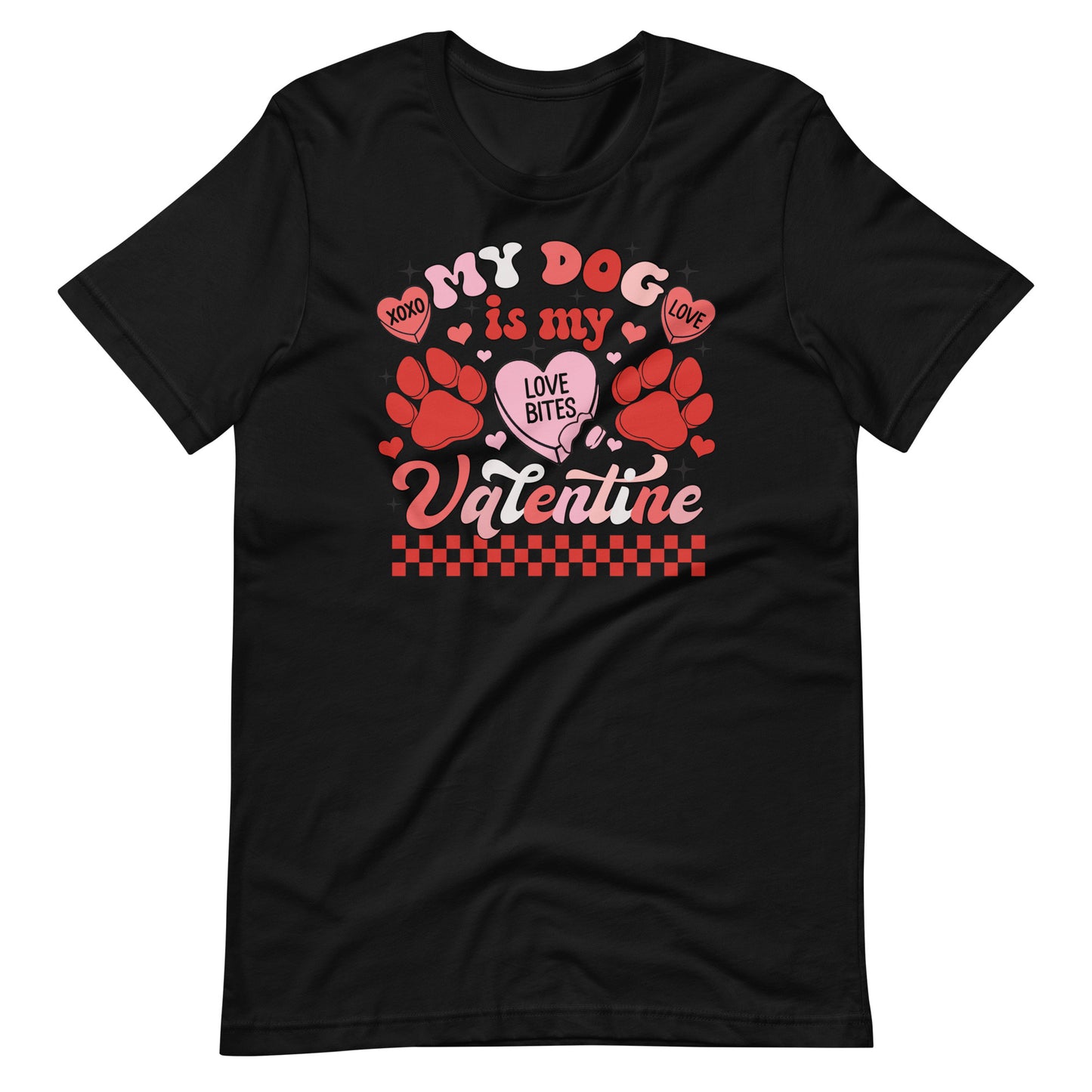 My Dog is Valentine Love Bites Unisex t-shirt