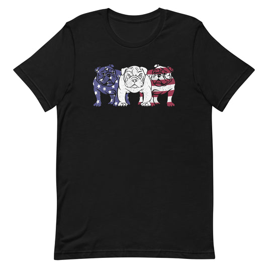 Bulldog American Flag T-Shirt