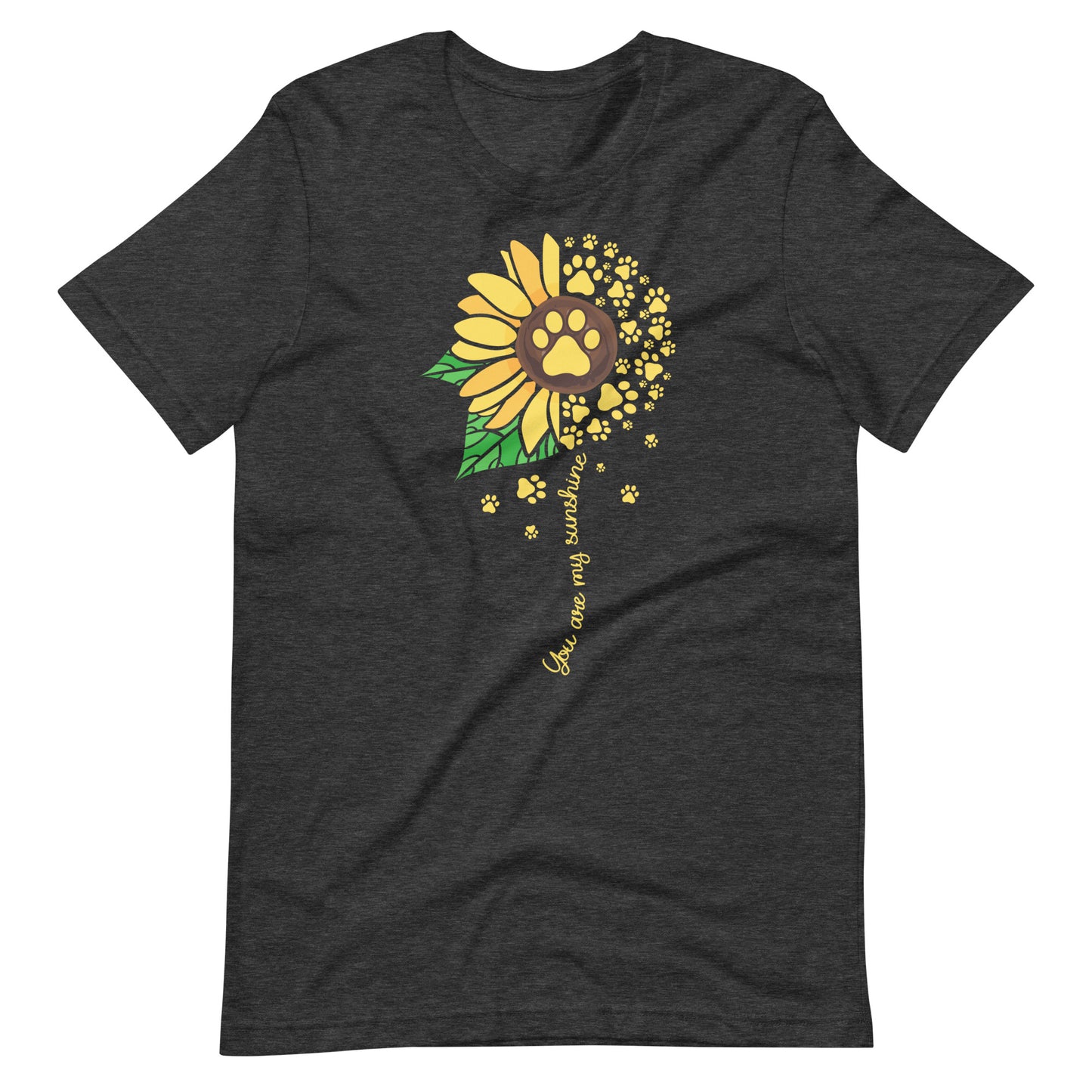 You are My Sunshine Paw Print Sunflower T-Shirt