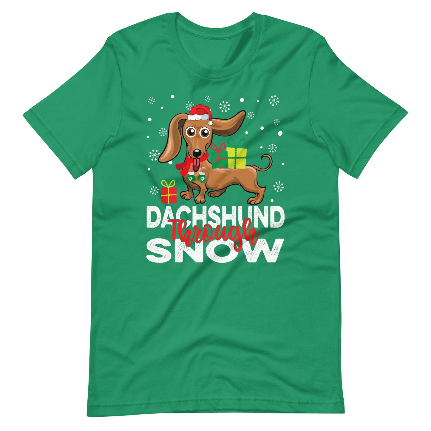 Dachshund Through Snow Christmas T-Shirt