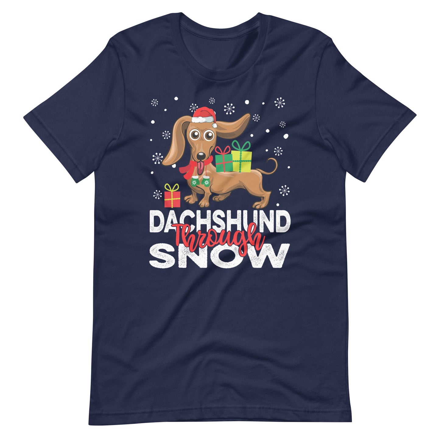 Dachshund Through Snow Christmas T-Shirt
