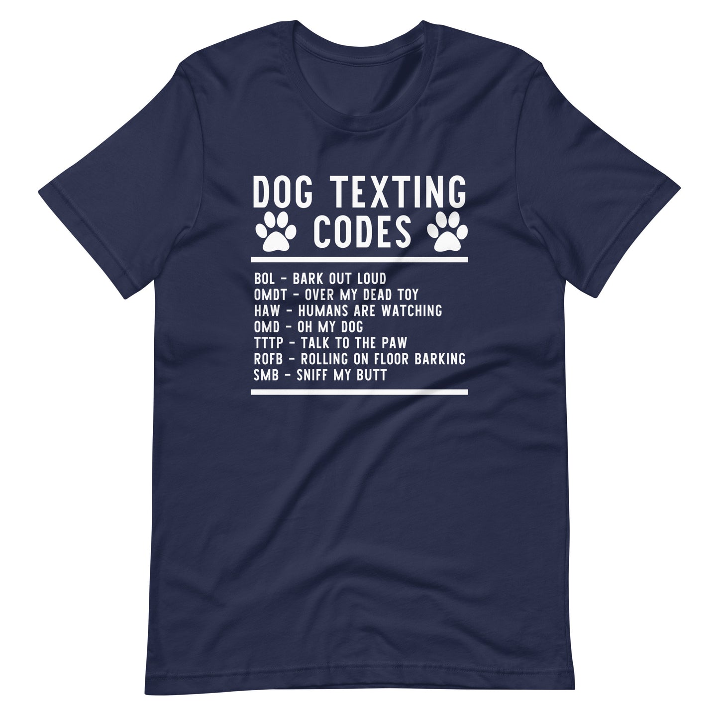 Dog Texting Codes Unisex t-shirt