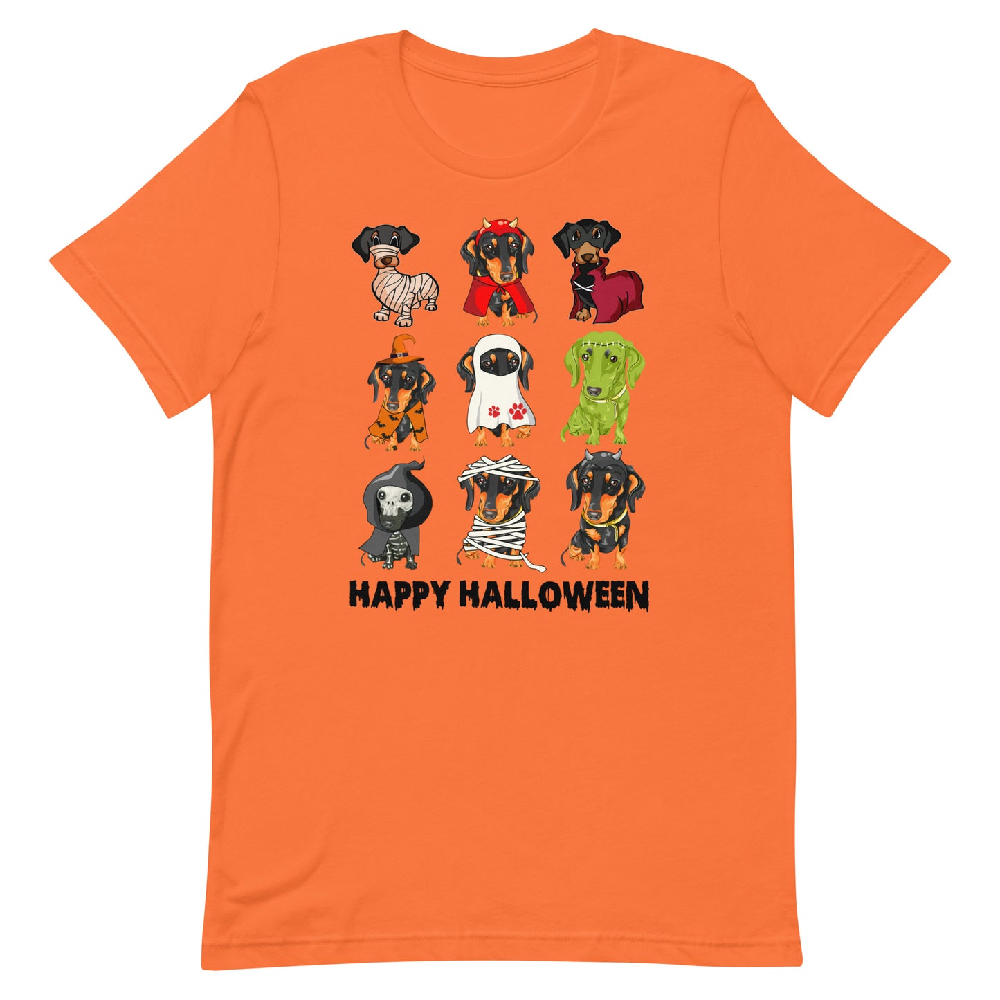 Happy Halloween Dachshund Lovers Unisex t-shirt