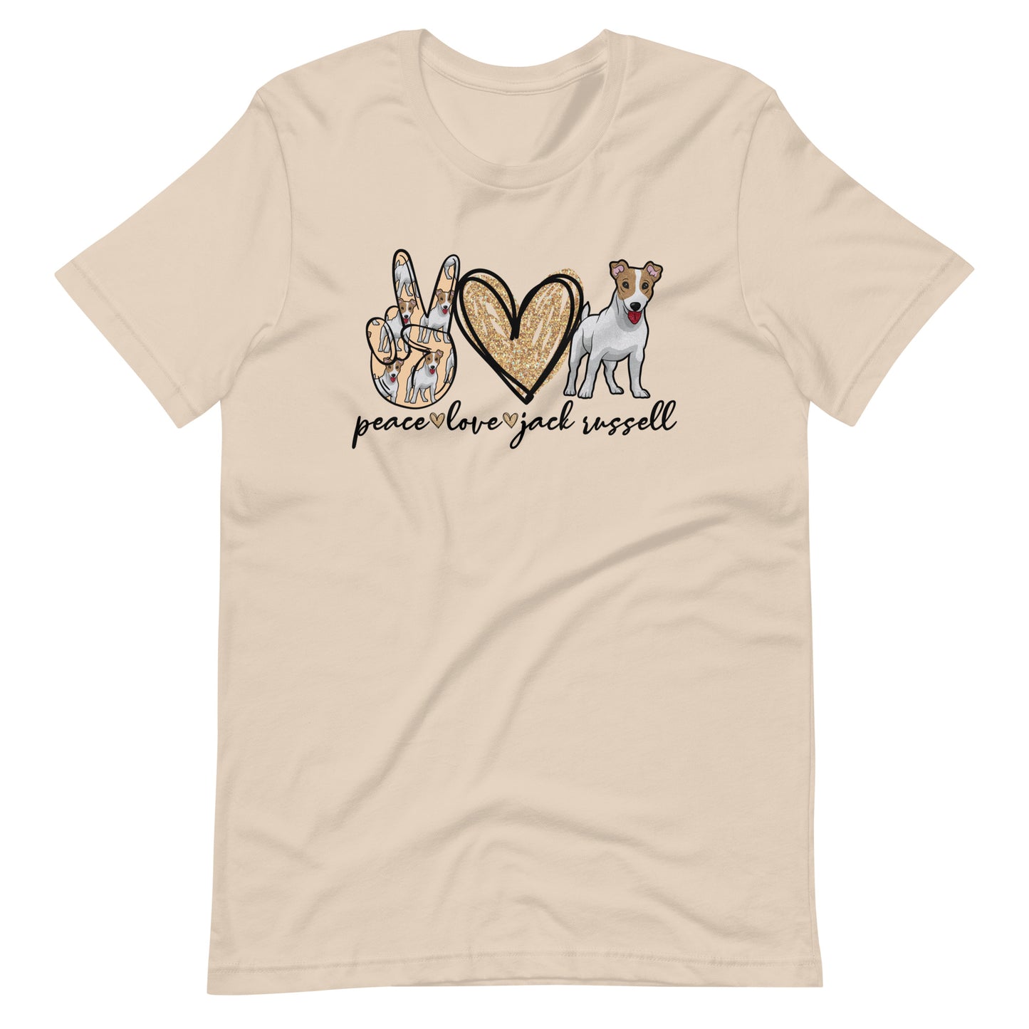 Peace Love Jack Russell Unisex t-shirt