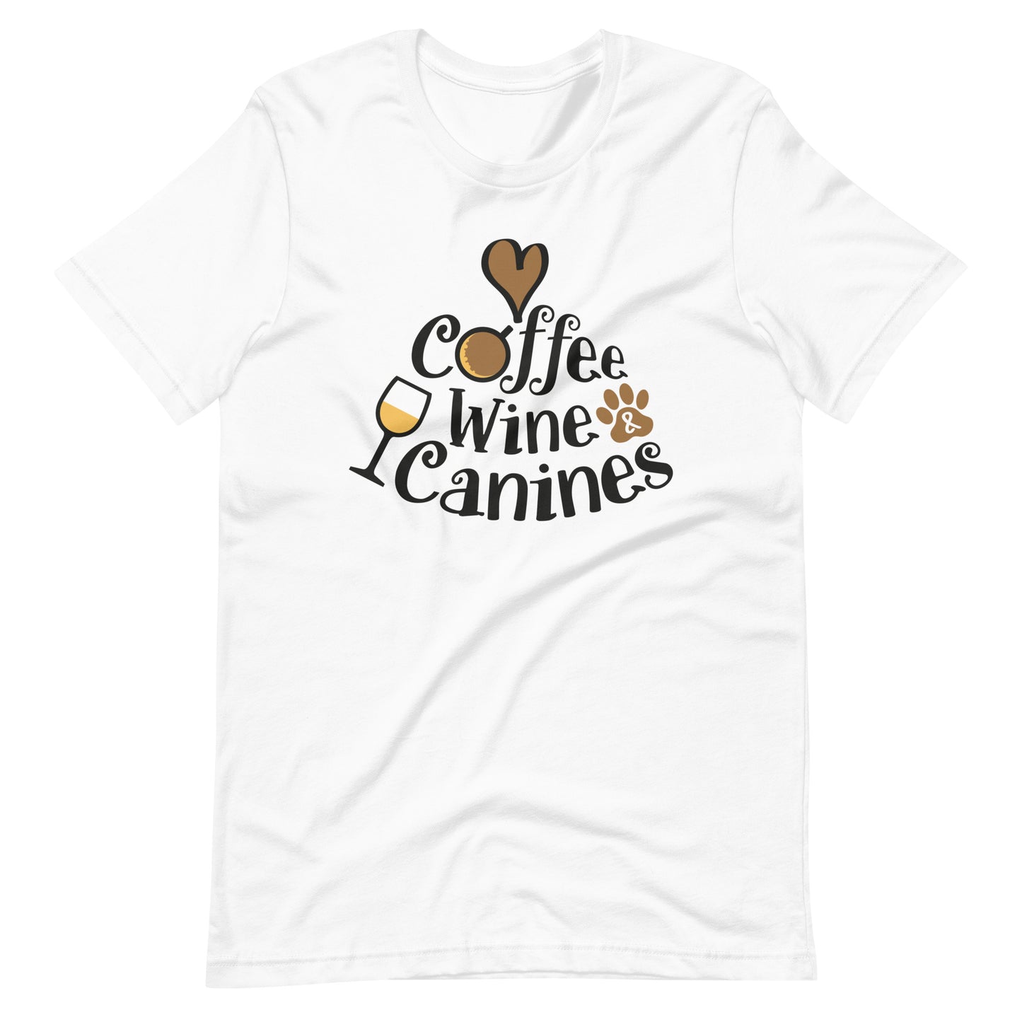 Coffee Wine Canine Dog Lovers Unisex t-shirt