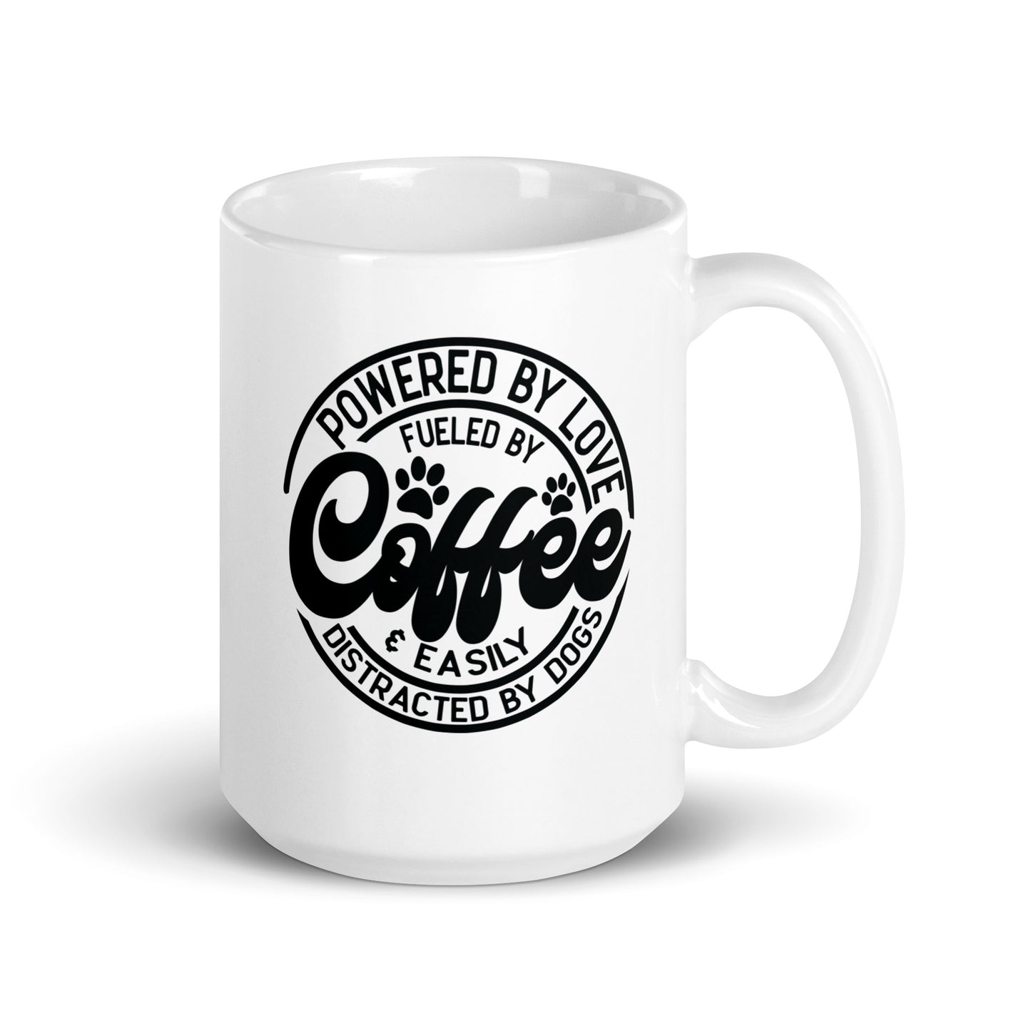 Powered by Love & Easily Distracted By Dogs Coffee Mug