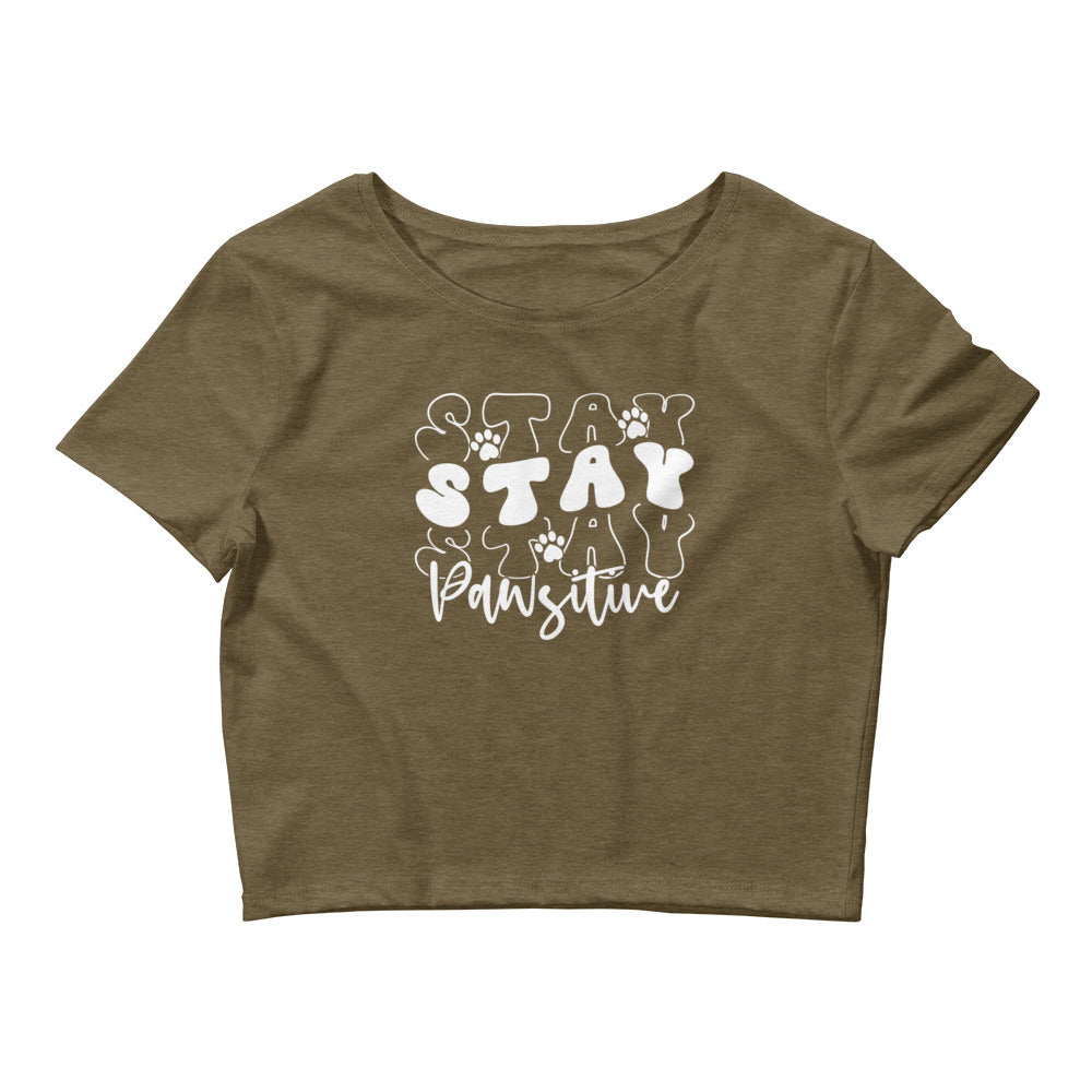 Stay Stay Stay Pawsitive Women’s Crop Tee