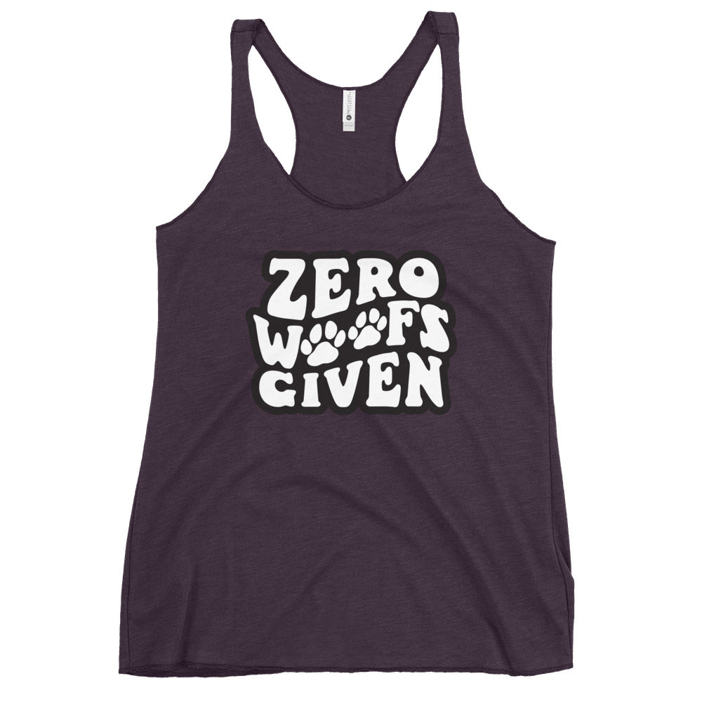 Zero Woofs Given Women's Racerback Tank