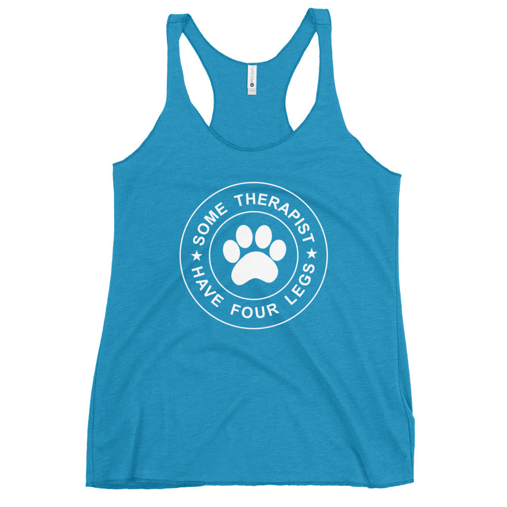 Some Therapist Have Four Legs Women's Racerback Tank