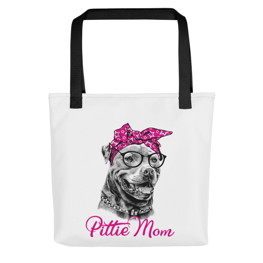 Pittie Dog Mom Tote bag