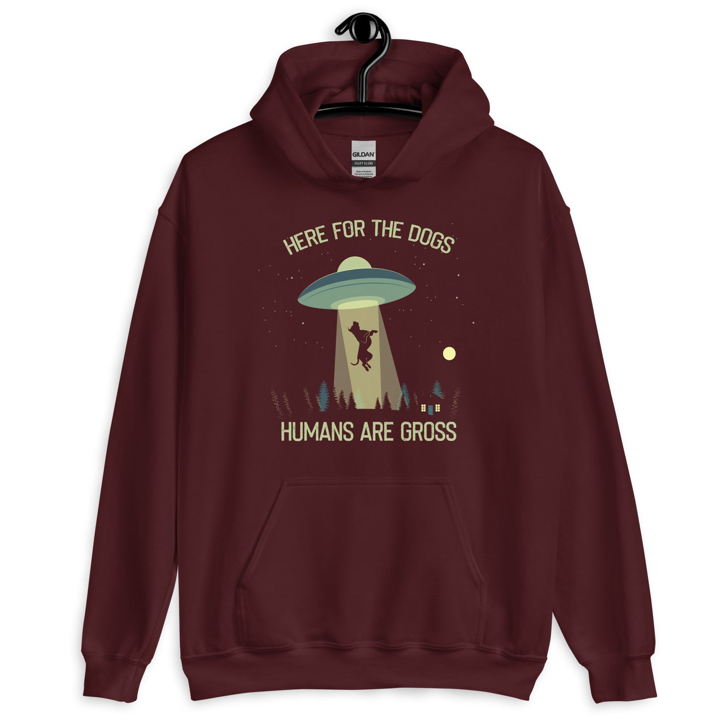 Here for the Dogs Humans are Gross Dog Hoodie