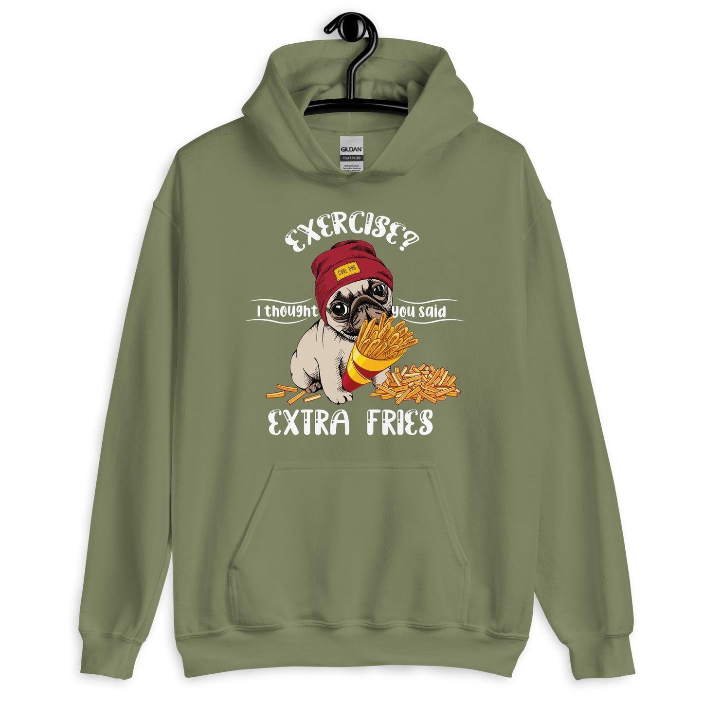I Thought You Said Extra Fries Pug Lovers Hoodie