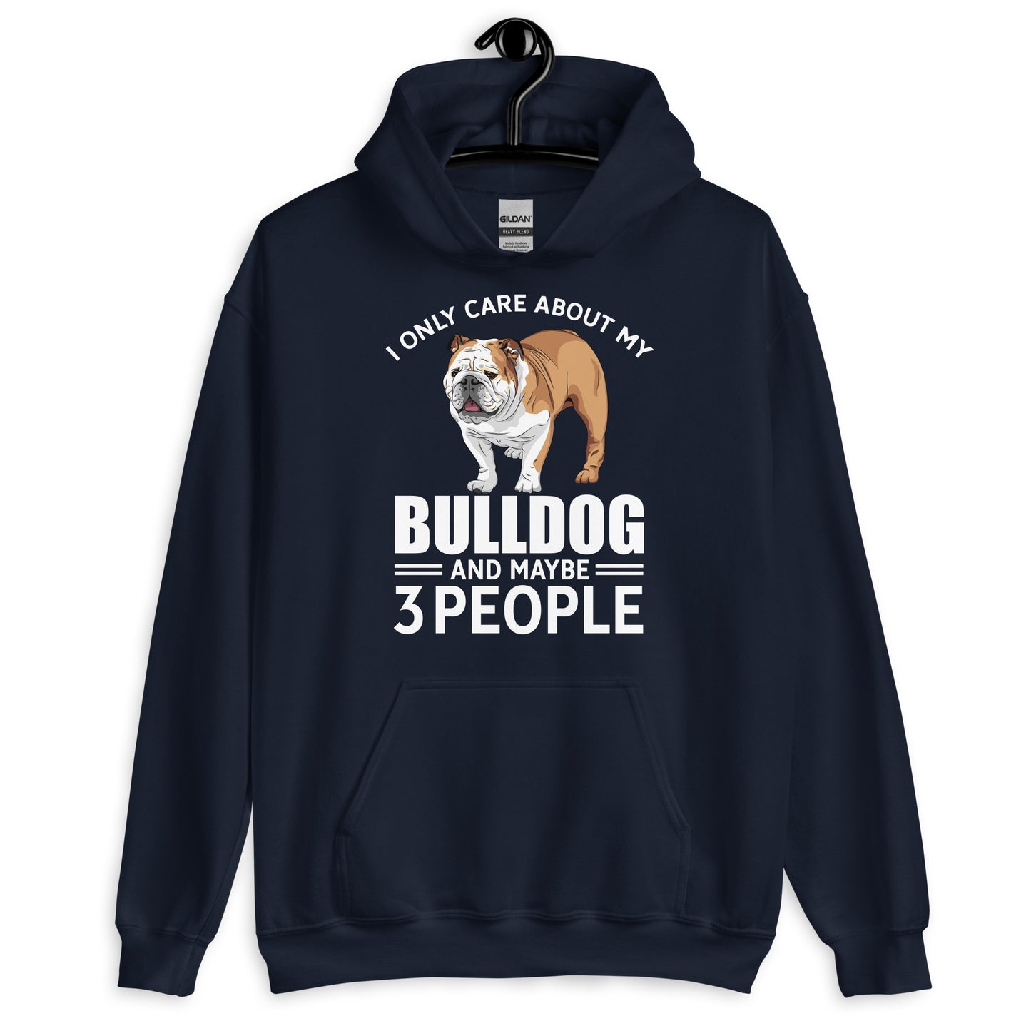 I Only Care About My Bulldog and May Be 3 People Hoodie