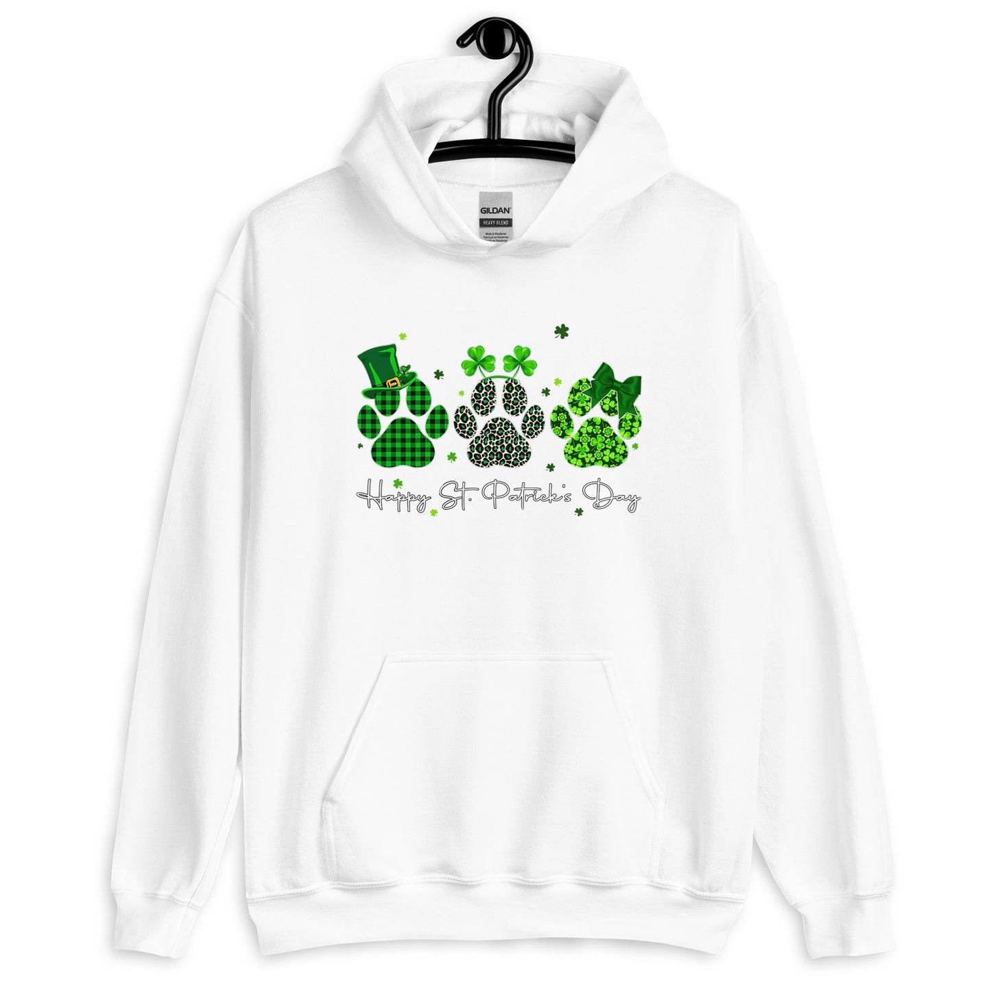 Shamrock Paw St. Patrick's Day Hoodie for Dog Lovers