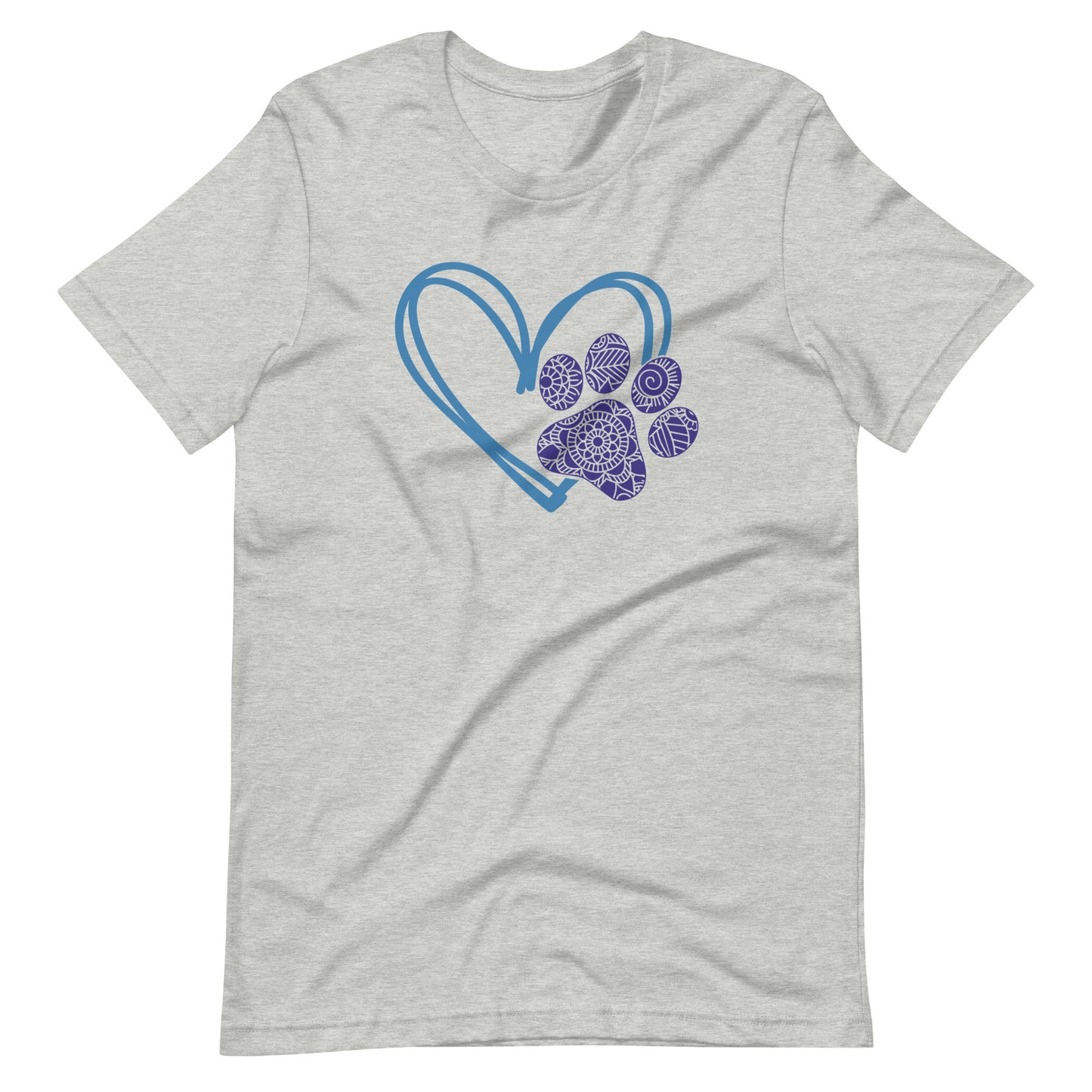 Paw Mandala Heart Sketch T-Shirt