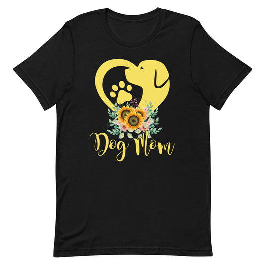 Sunflower Dog Mom T-shirt