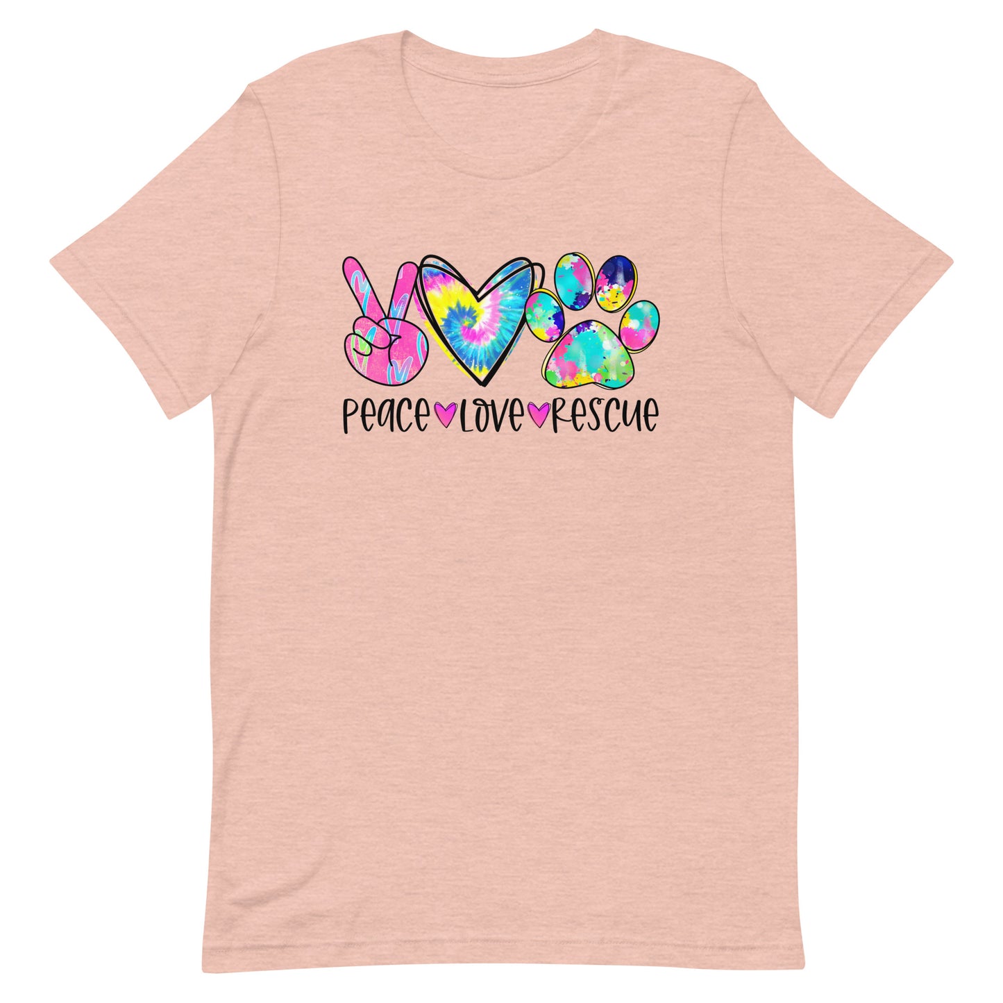 Peace Love Rescue Tie Dye T-Shirt