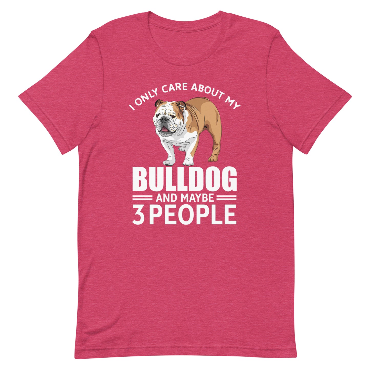 I Only Care About My Bulldog and May Be 3 People T-Shirt