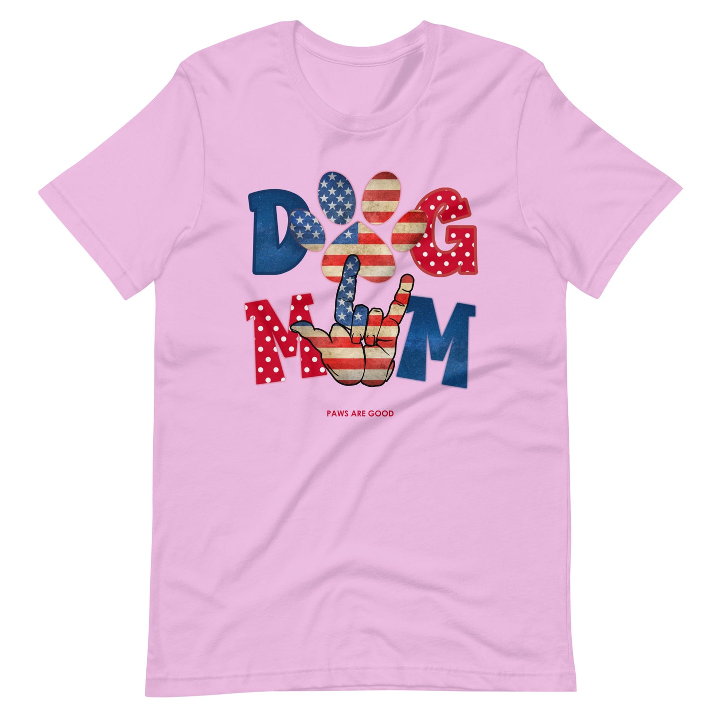 Dog Mom USA Flag T-Shirt