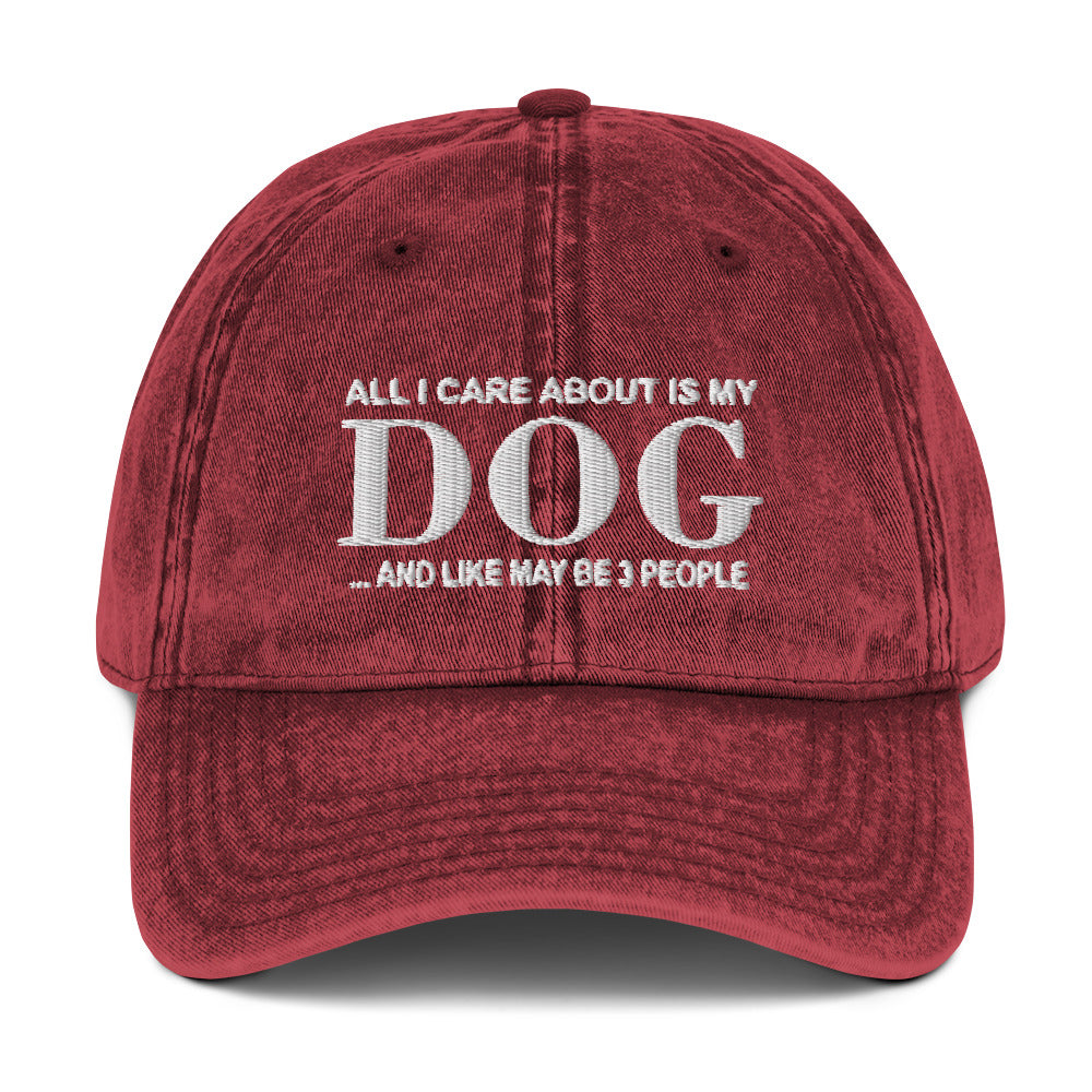 All I Care About is My Dog And May Be 3 People Hat
